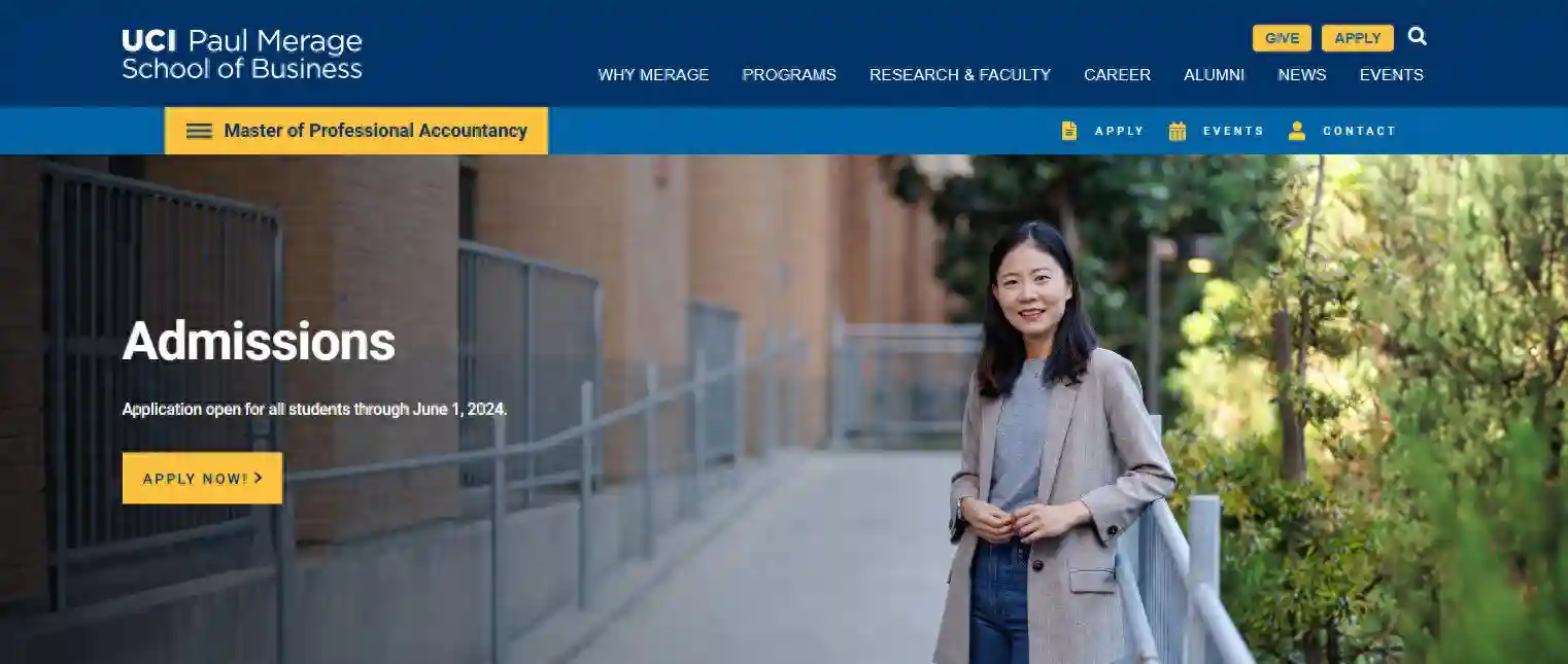 【几何留学】加州大学欧文分校专业会计硕士开放25F申请！